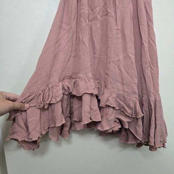 Free People Adella Lace Slip Mini Dress Size XS Pink Mauve - Picture 5 of 8